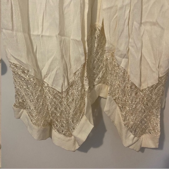 Cache Vintage Lace Detail Topper Dress Button Front Womens 8 - Picture 6 of 7